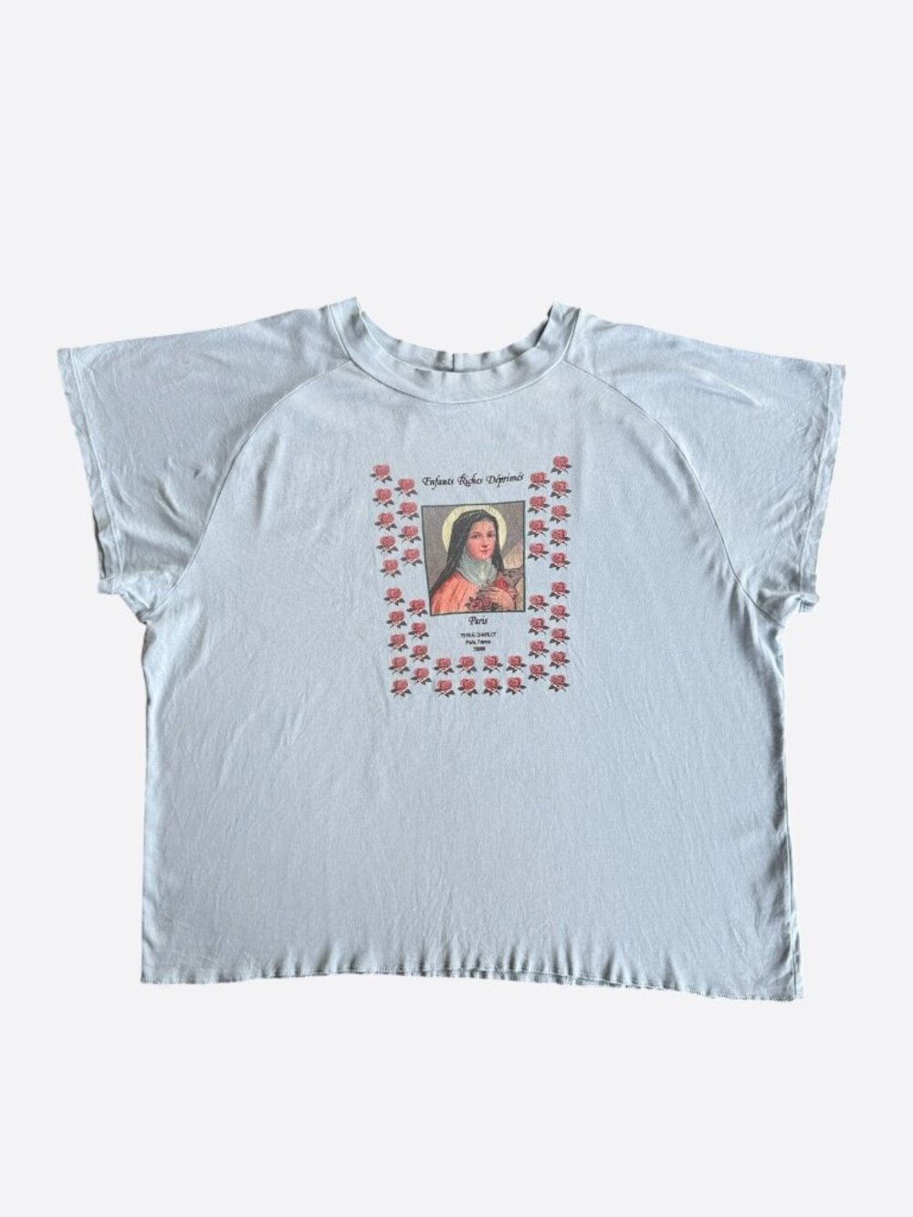 Enfants Riches Deprimes Blue Marche De Roses Graphic T-Shirt